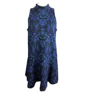 Free People Sleeveless Blue Green Dress Medium